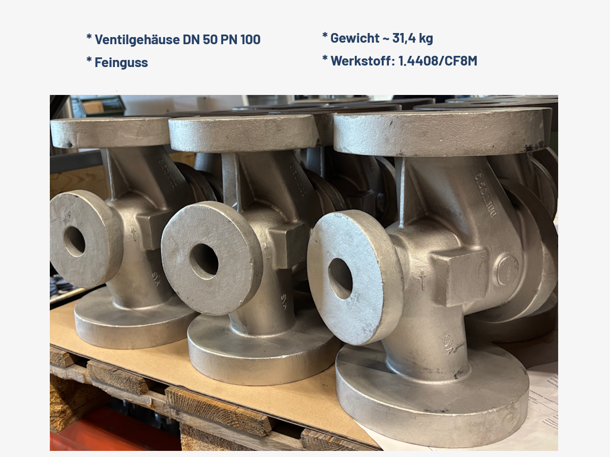 Ventilgehäuse DN50 PN 100